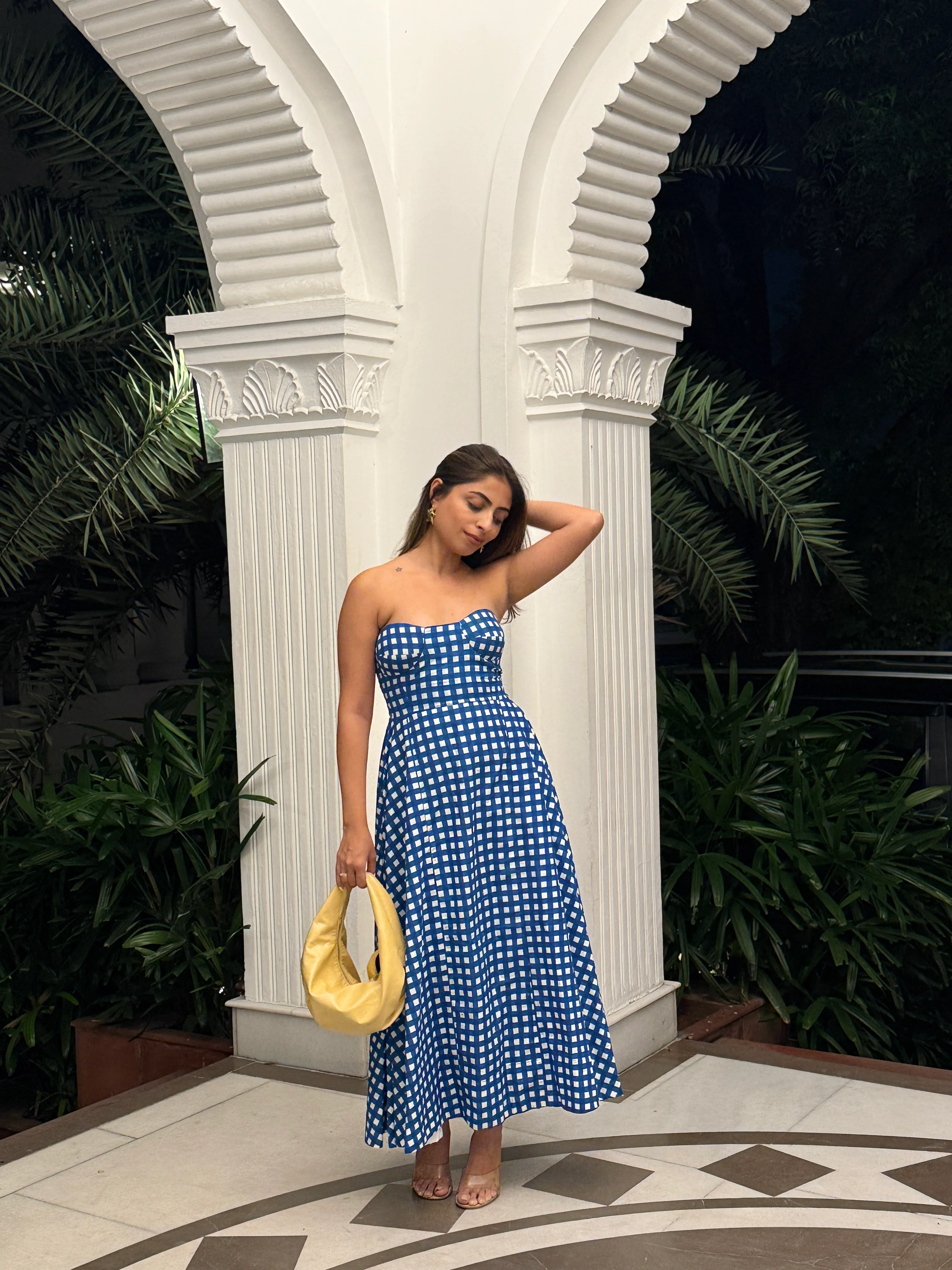 BLUE CHECKERED DRESS - Image 3