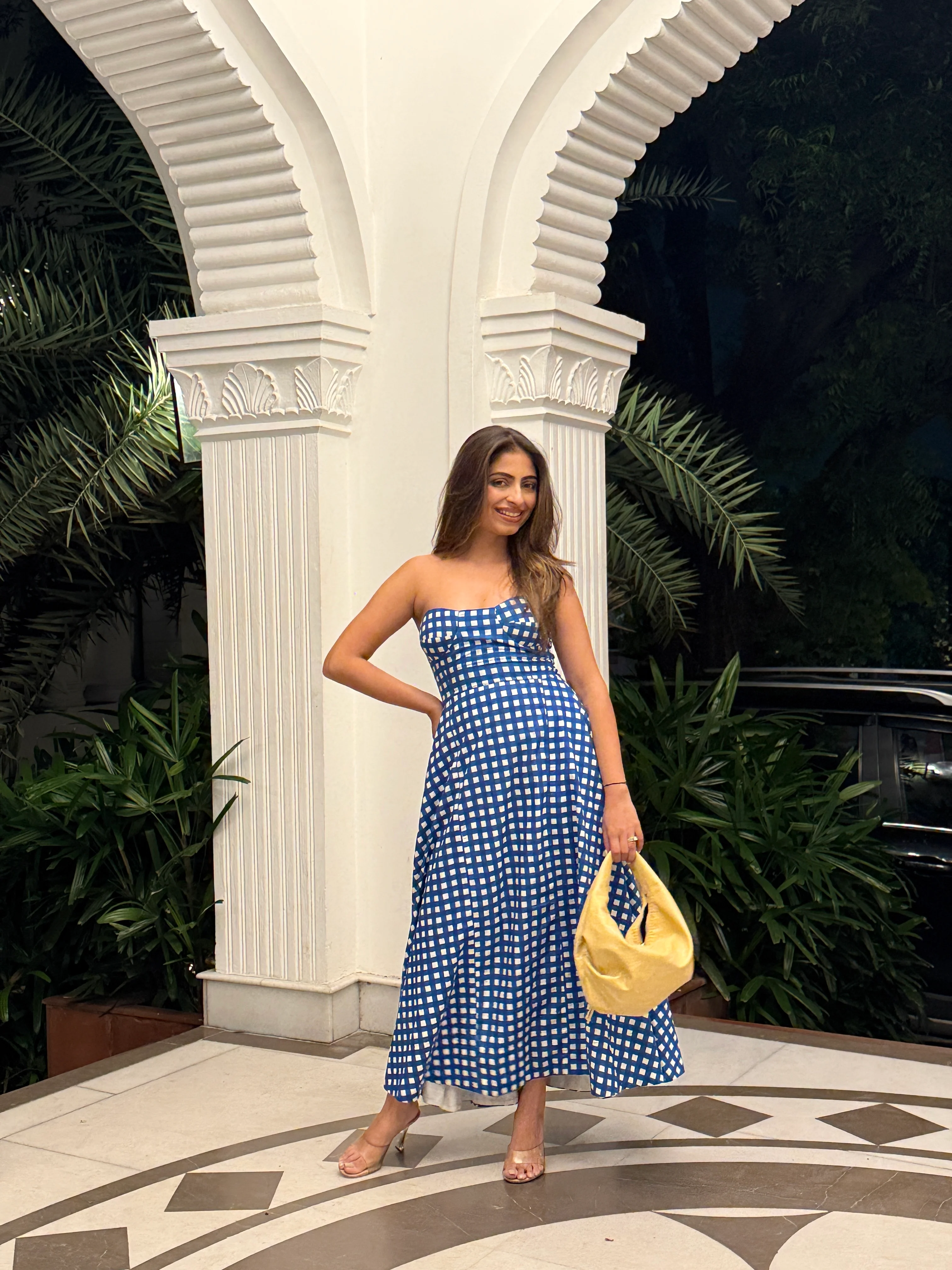 BLUE CHECKERED DRESS - Image 5