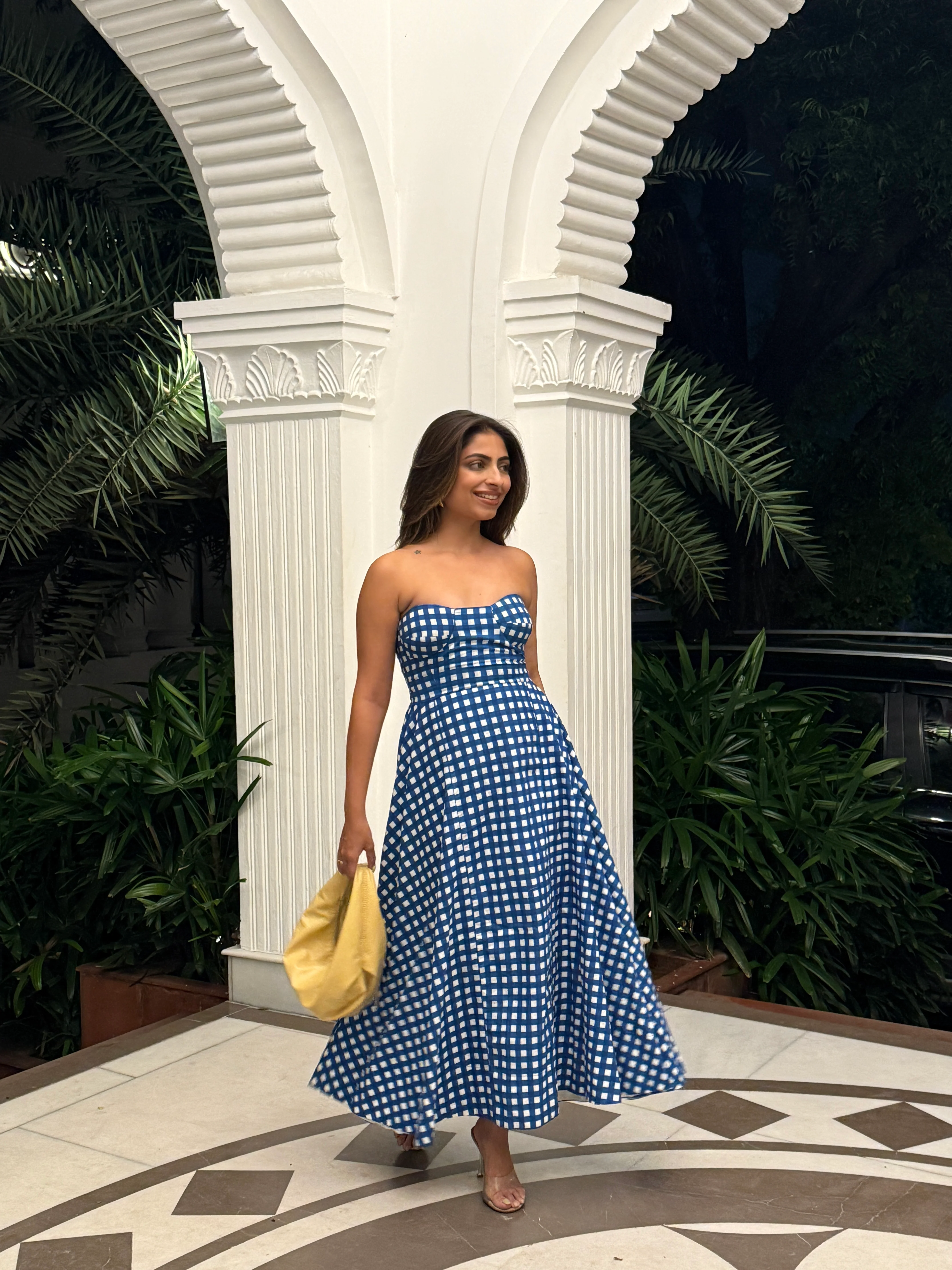 BLUE CHECKERED DRESS - Image 6