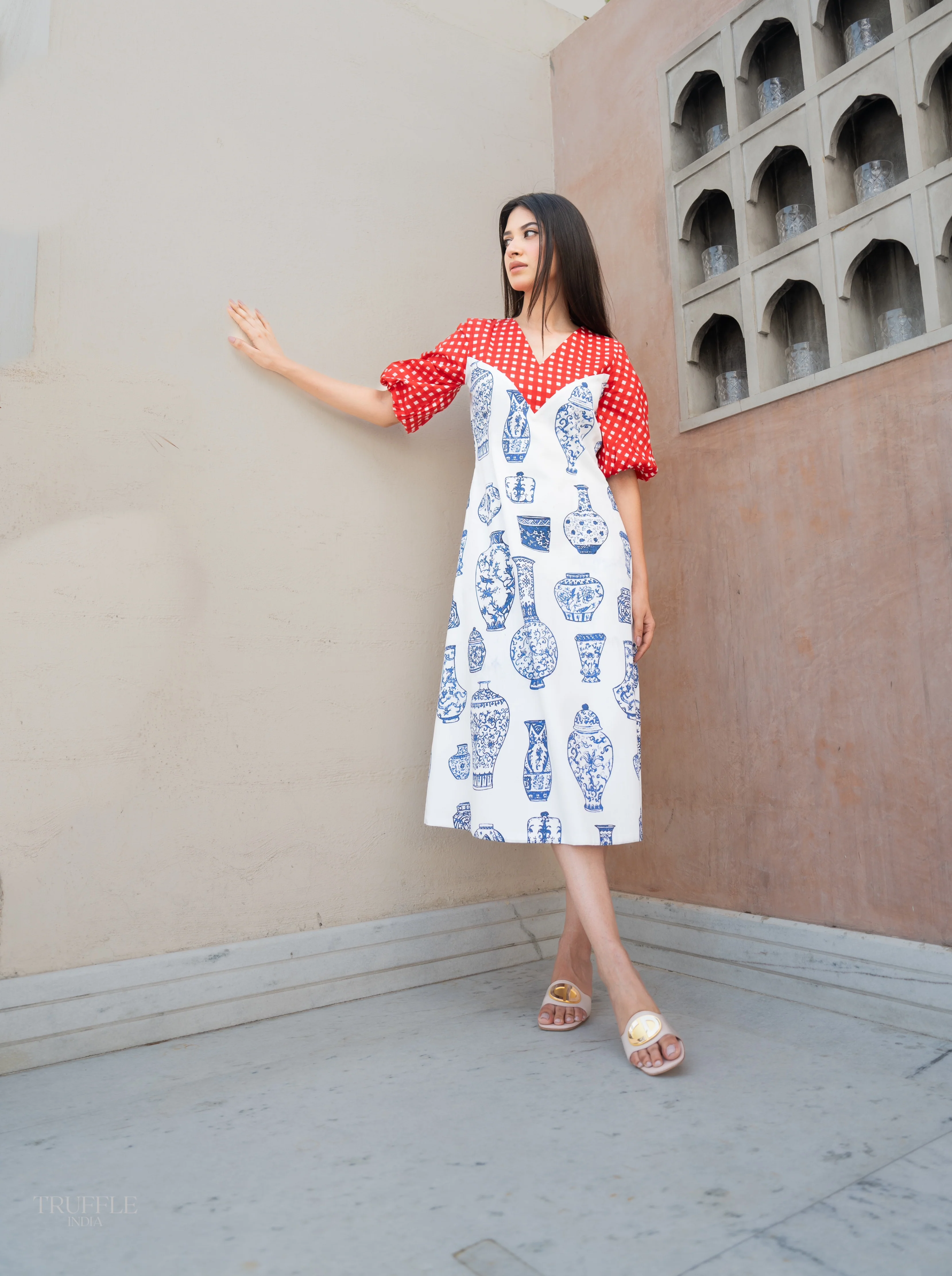 Blue Pottery Dress - Image 4