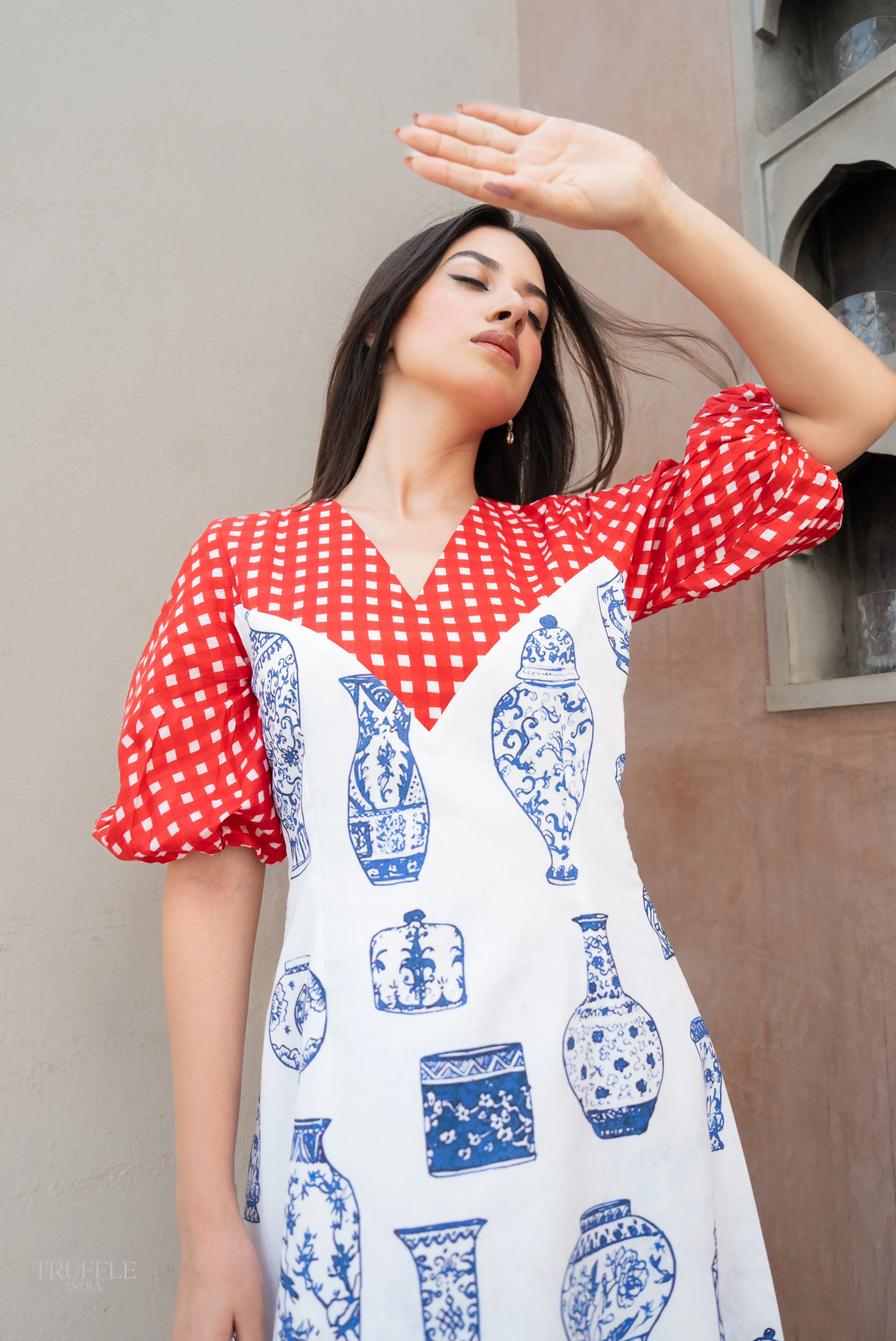 Blue Pottery Dress - Image 7