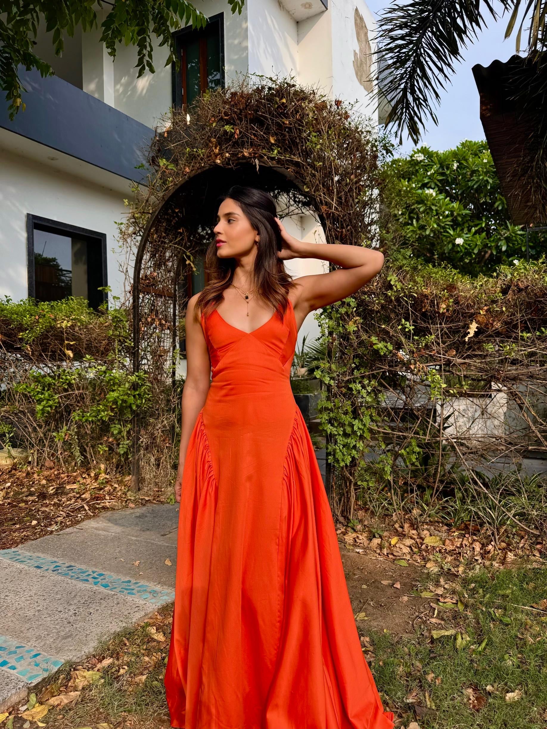 BURNT ORANGE DRESS - Image 6