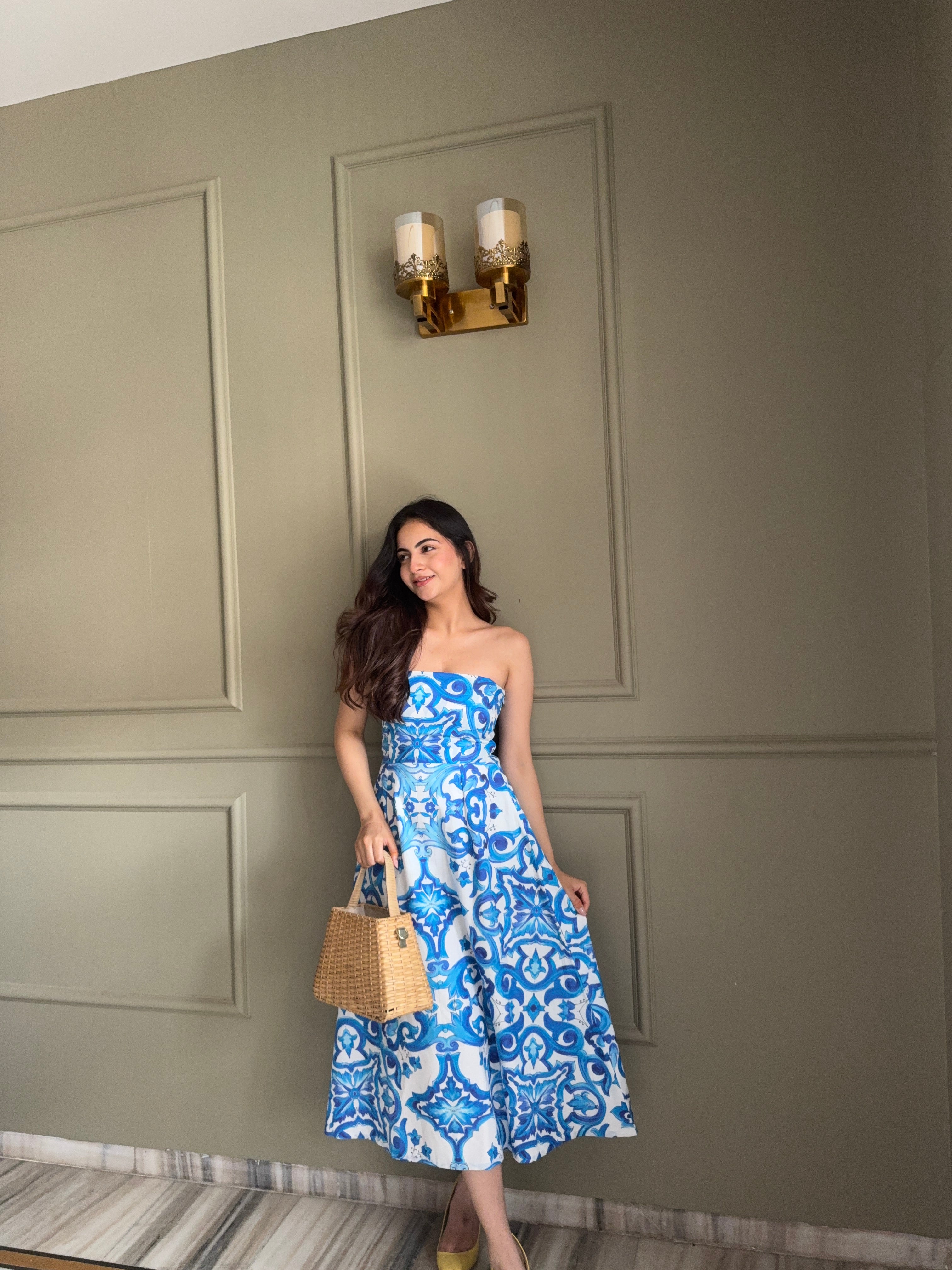 GEOMETRIC BLUE DRESS - Image 3