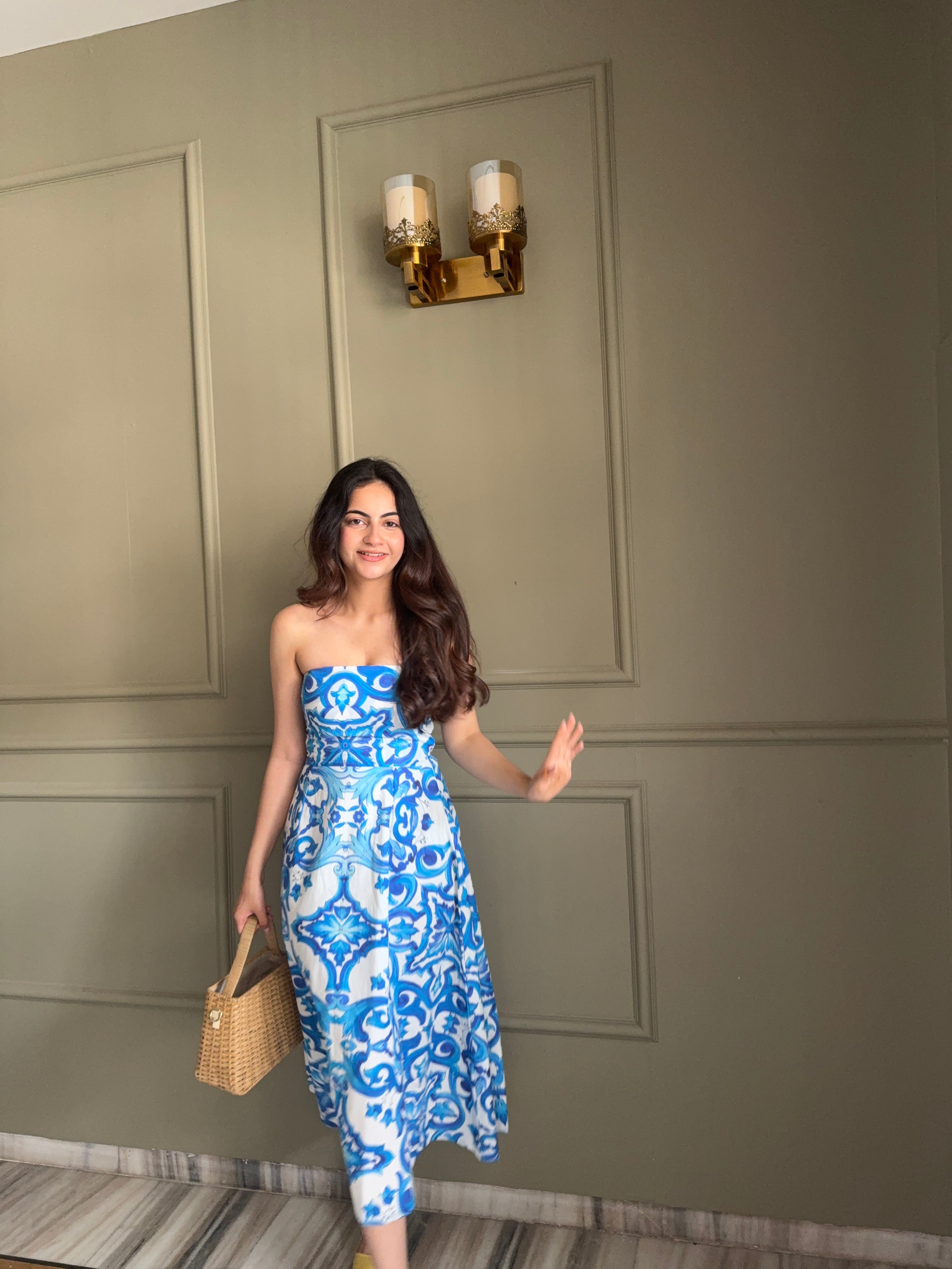 GEOMETRIC BLUE DRESS - Image 4