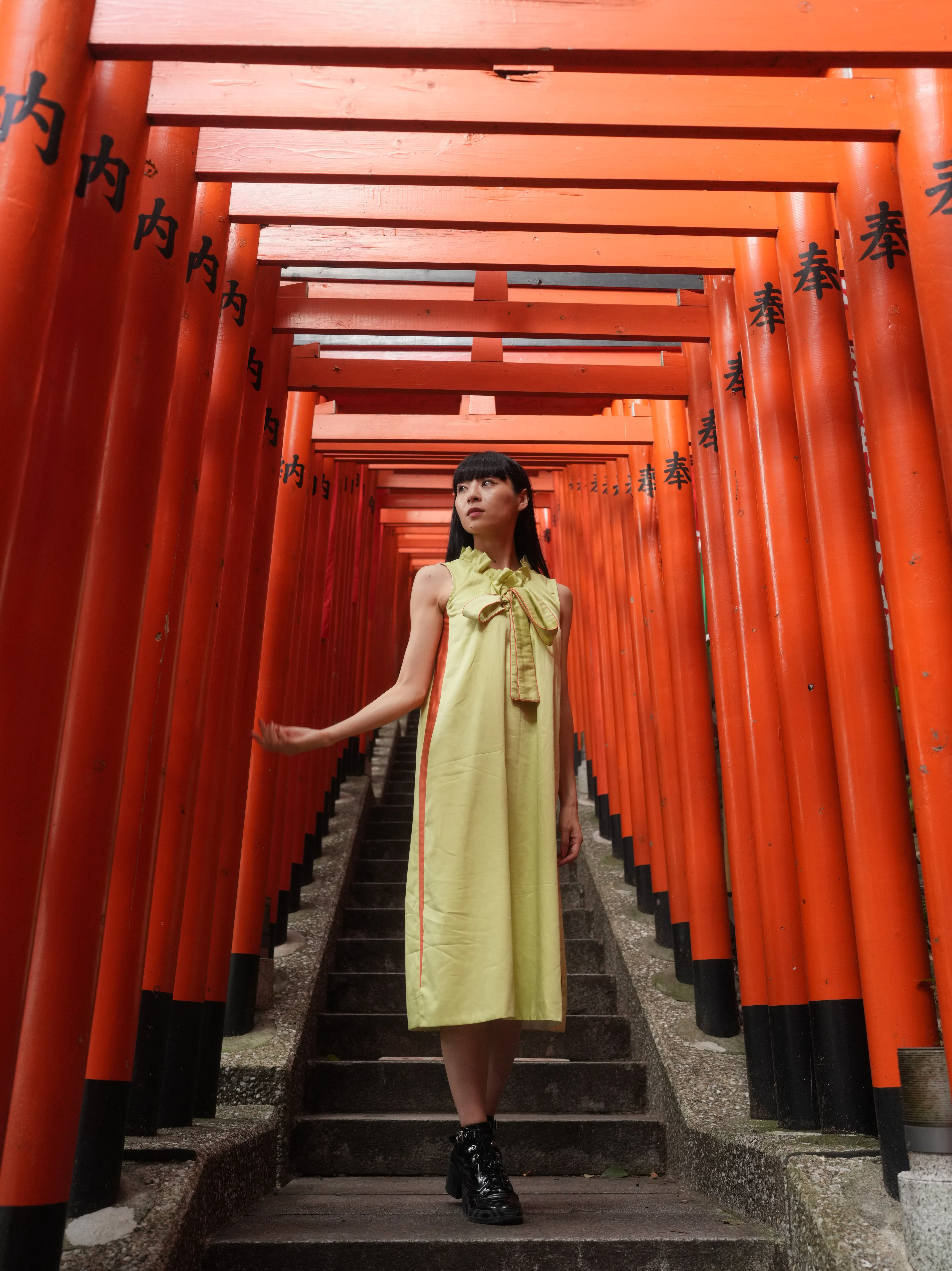 GREEN BOW DRESS - Image 6