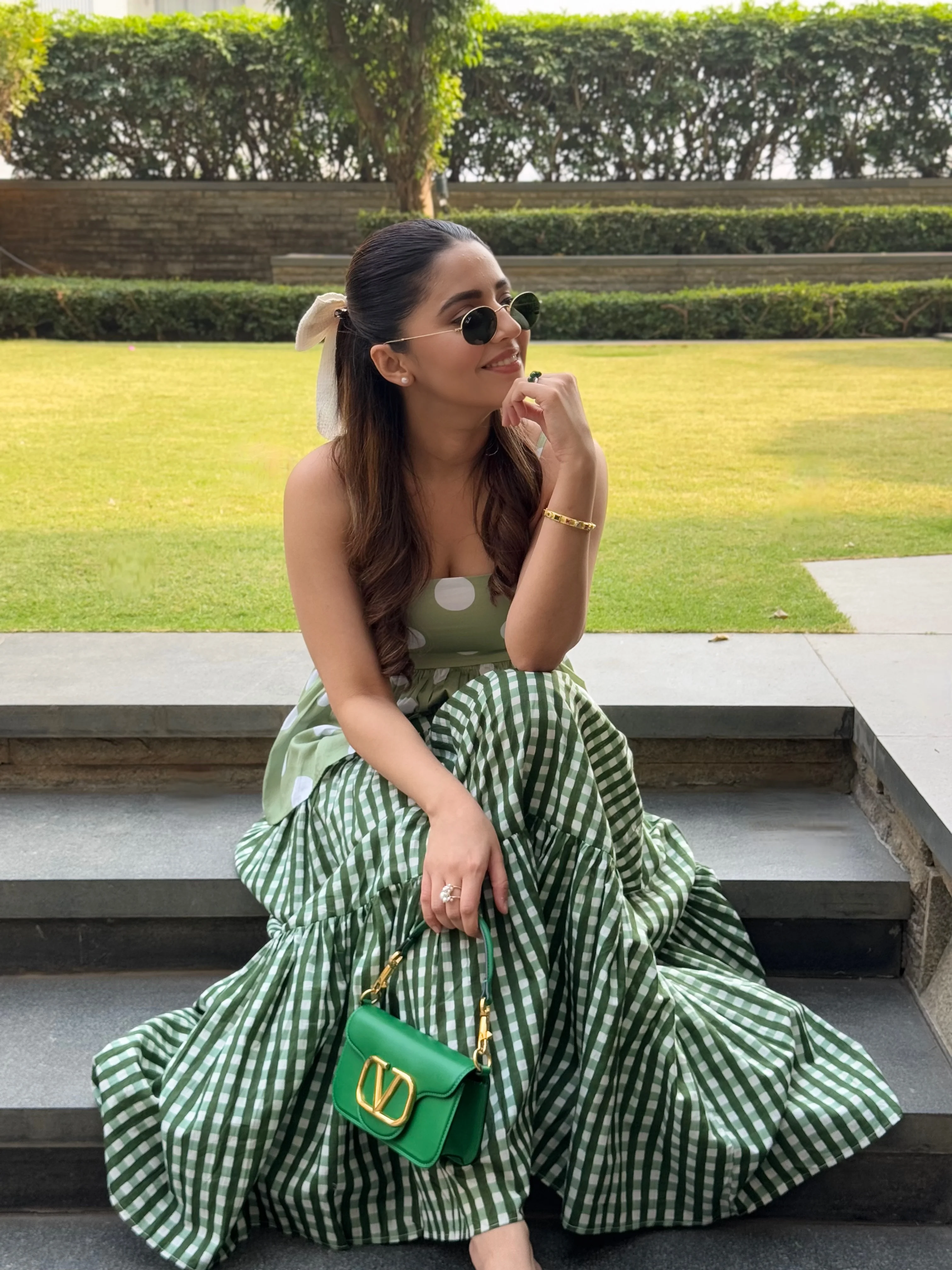 GREEN POLKA DOT SKIRT SET - Image 10