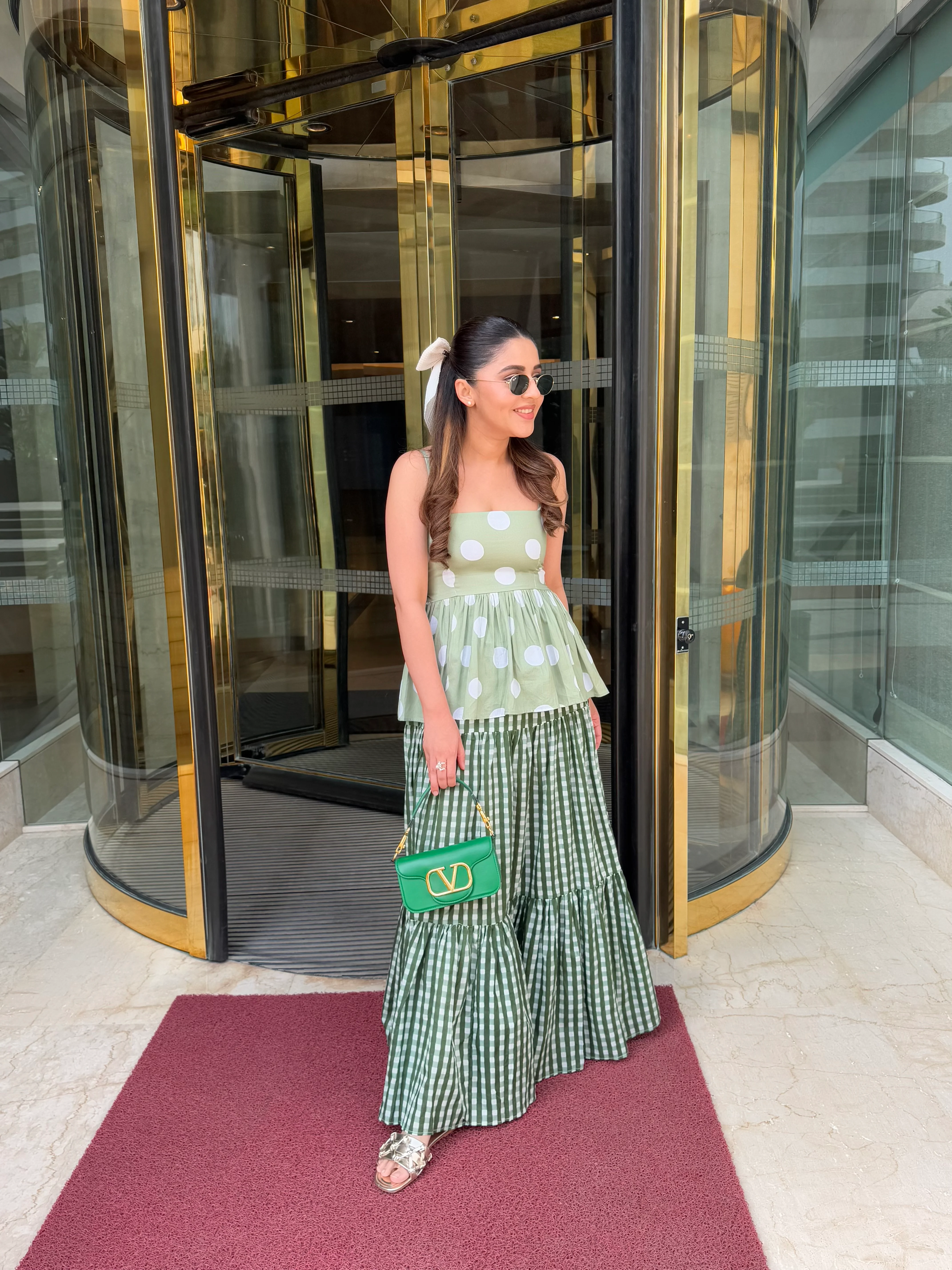 GREEN POLKA DOT SKIRT SET - Image 11