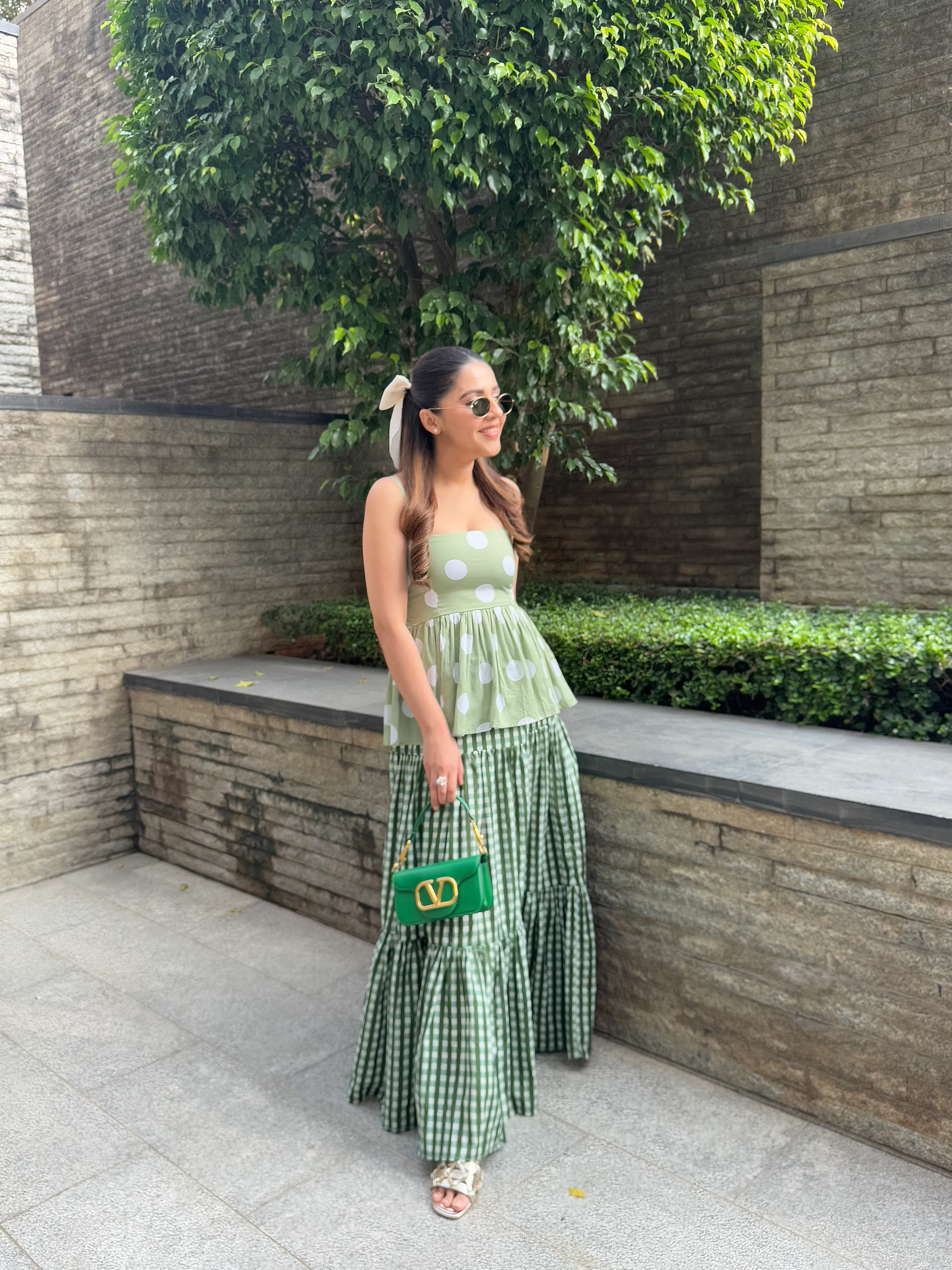 GREEN POLKA DOT SKIRT SET - Image 14