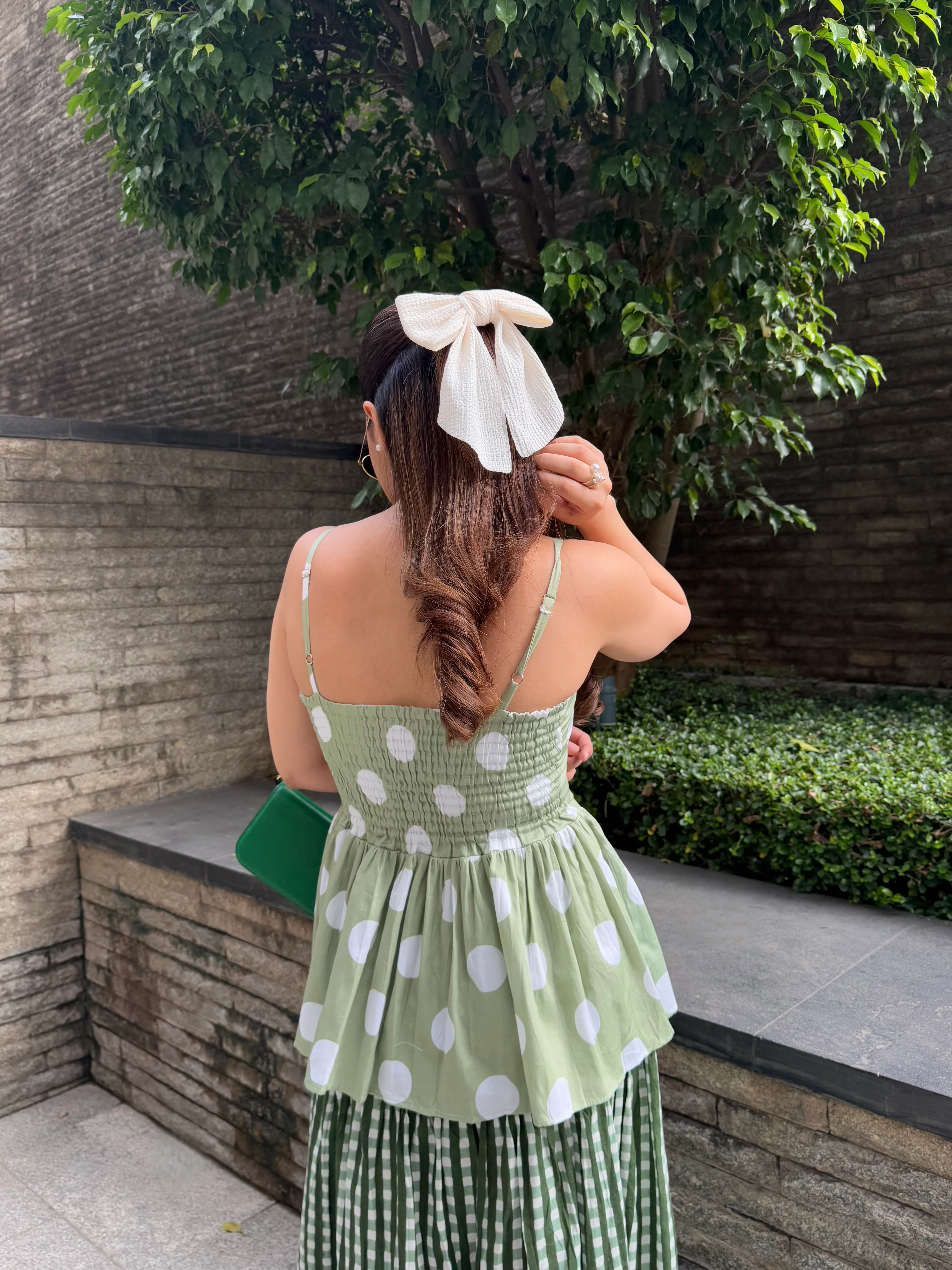 GREEN POLKA DOT SKIRT SET - Image 16