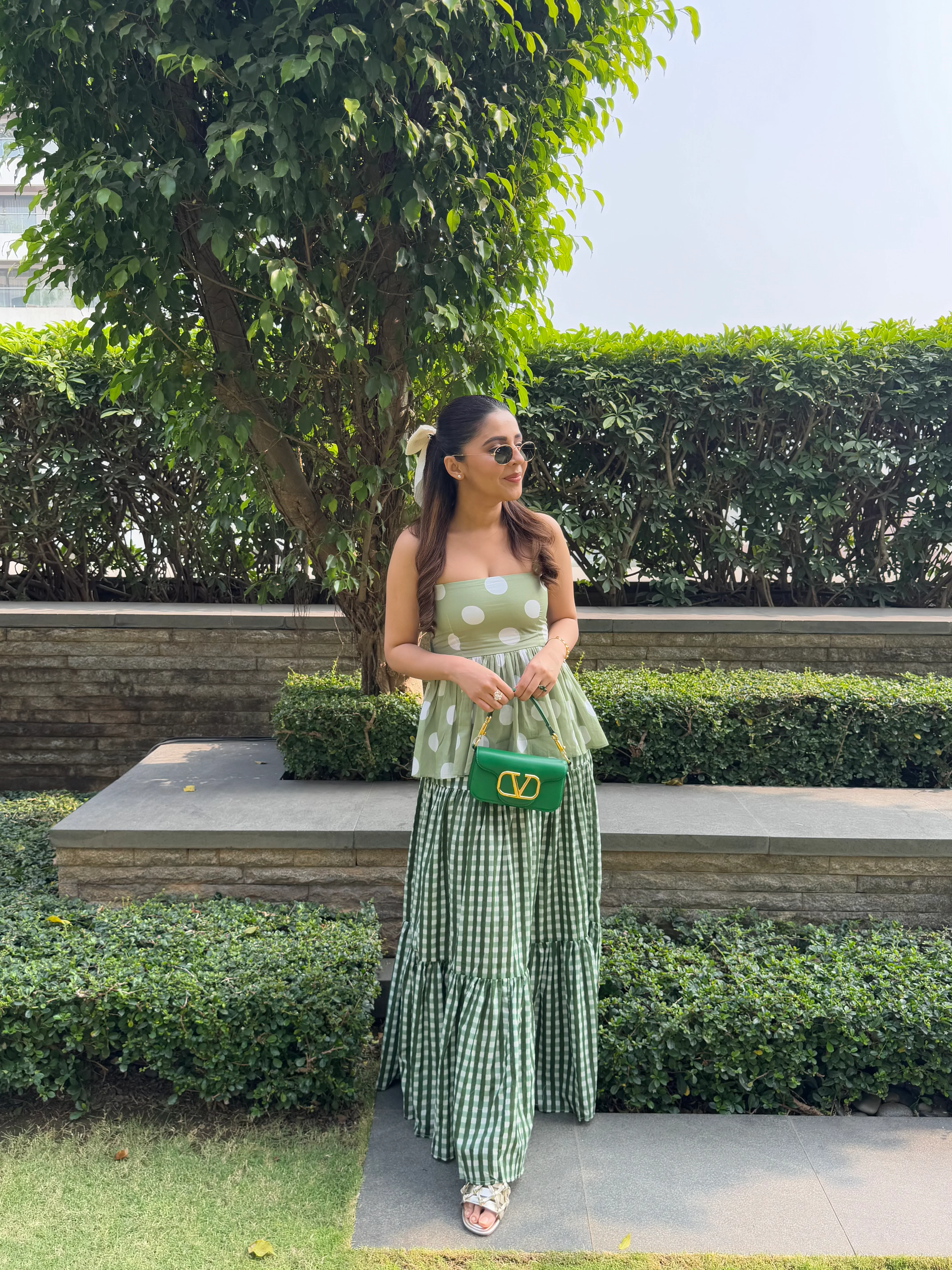 GREEN POLKA DOT SKIRT SET - Image 17