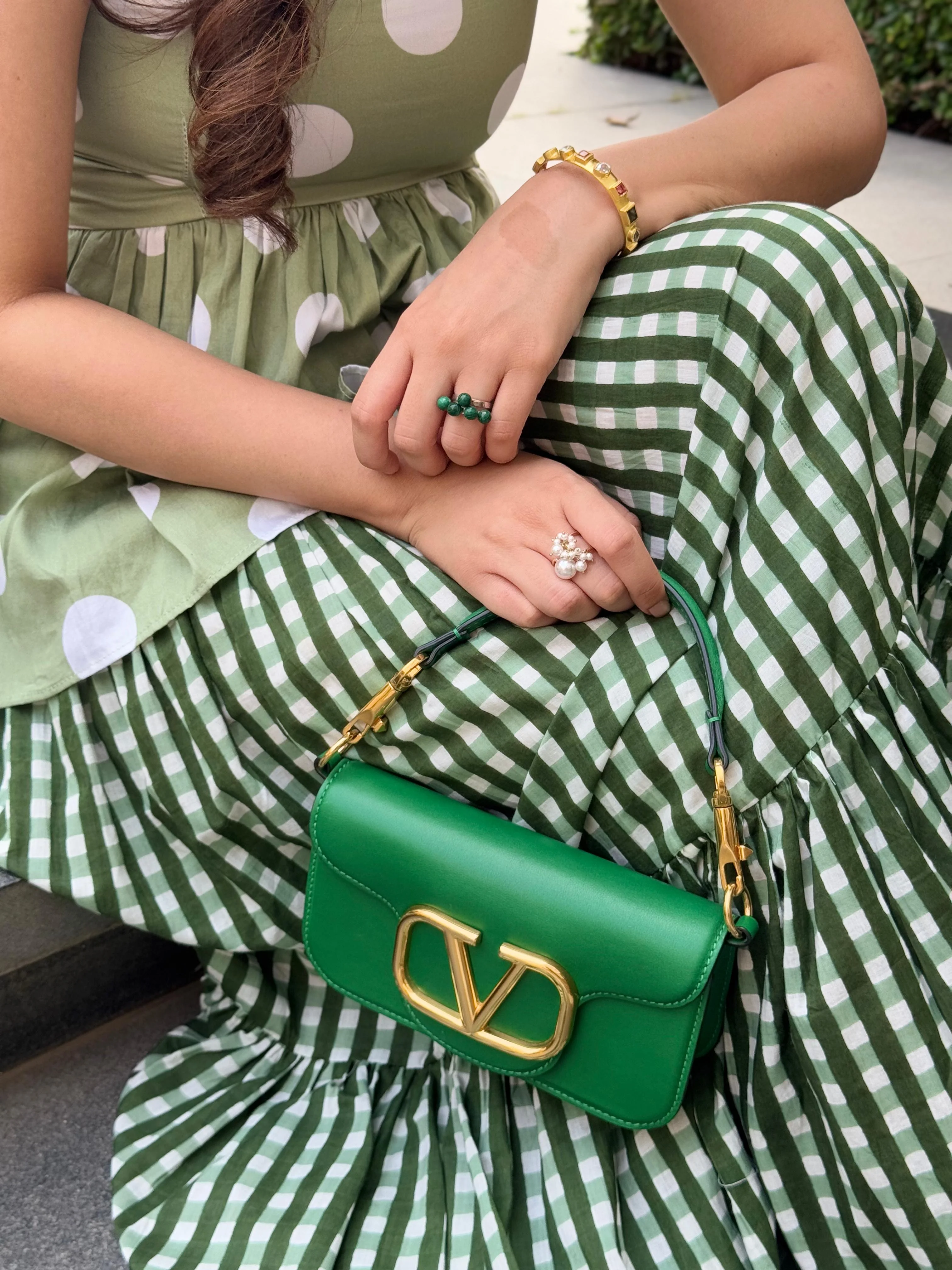 GREEN POLKA DOT SKIRT SET - Image 6