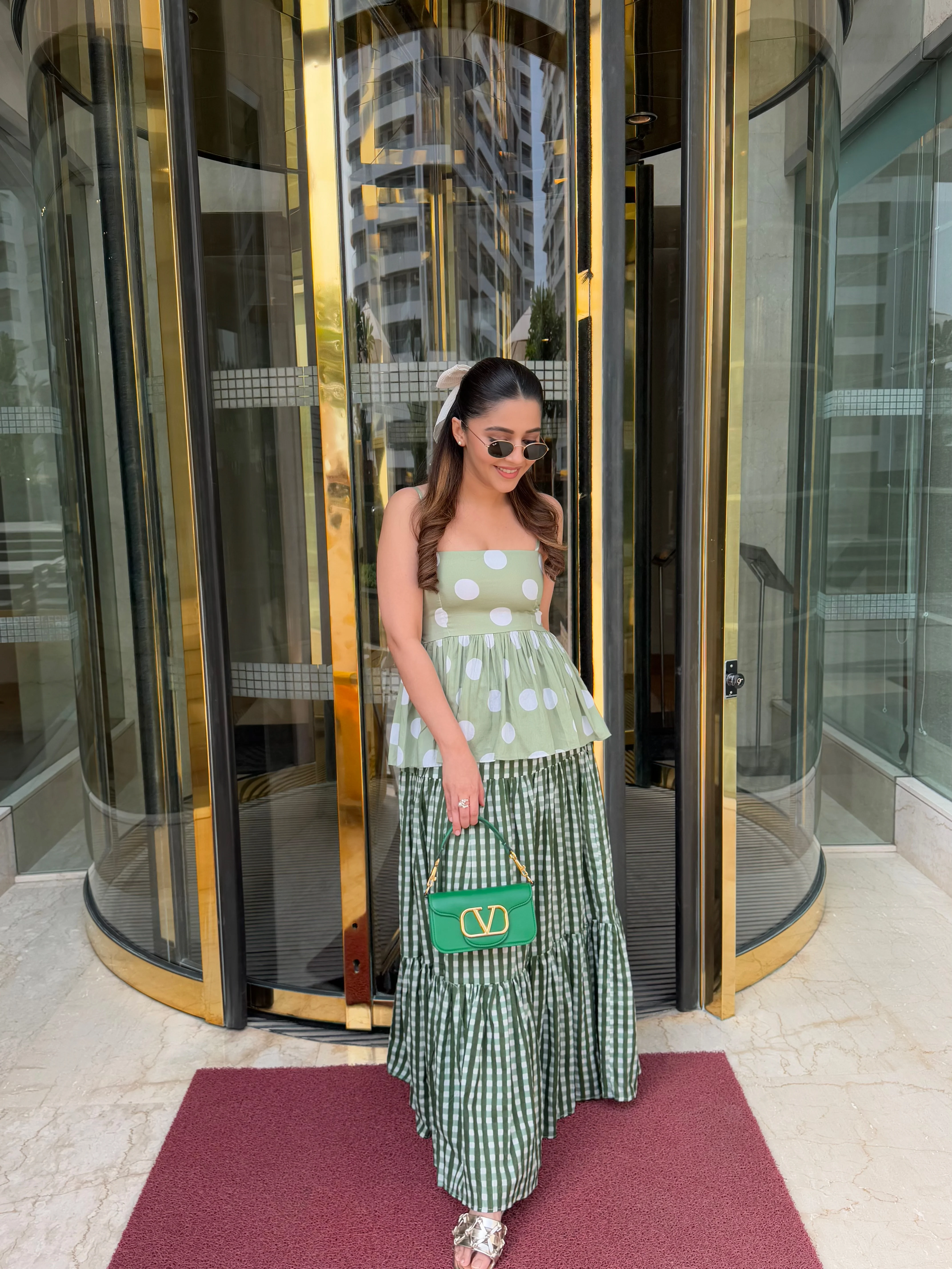 GREEN POLKA DOT SKIRT SET - Image 9