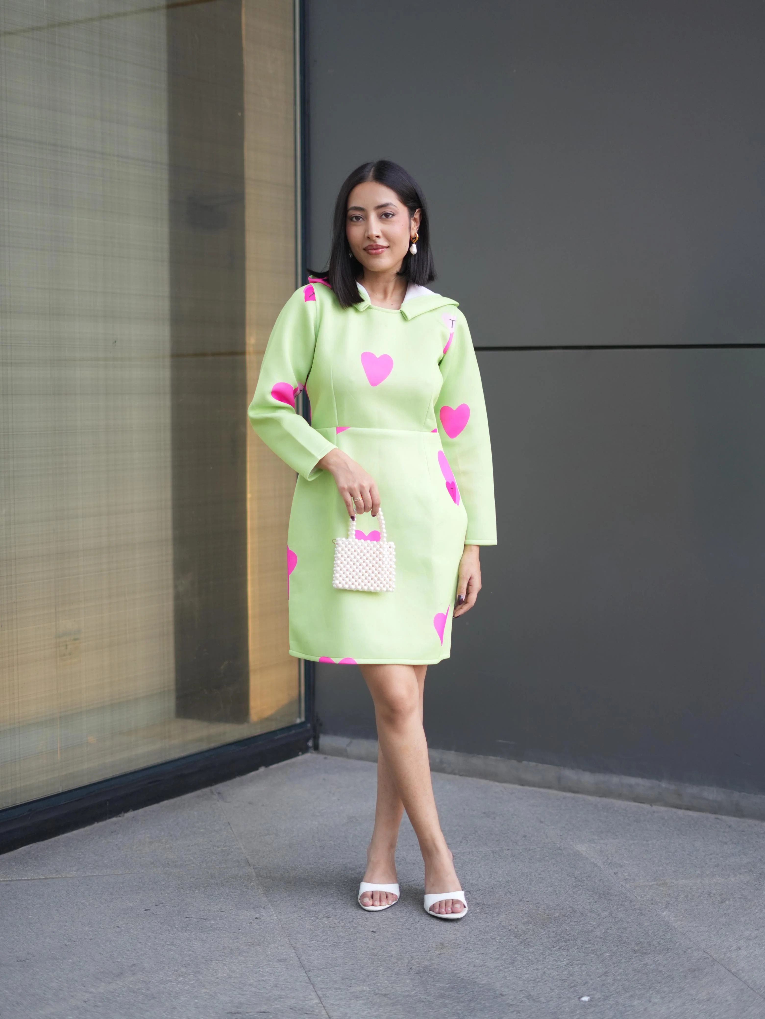 HEART POP HOODIE DRESS - Image 3