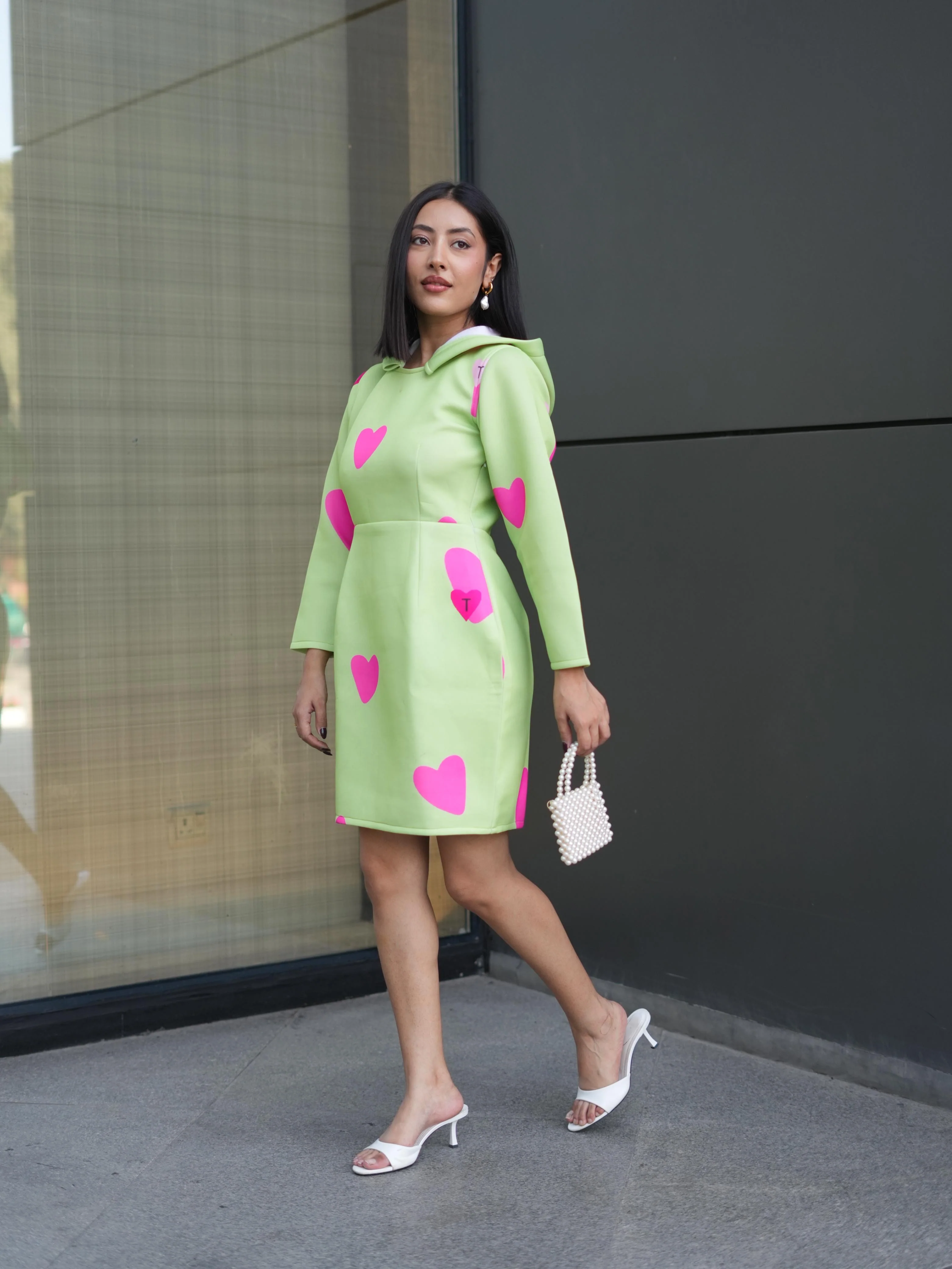HEART POP HOODIE DRESS - Image 4