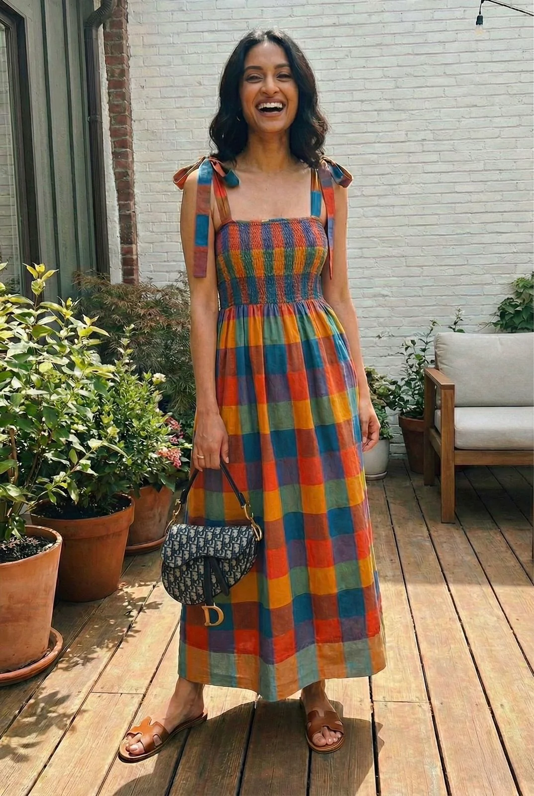 MADRAS CHECKERED DRESS - Image 3