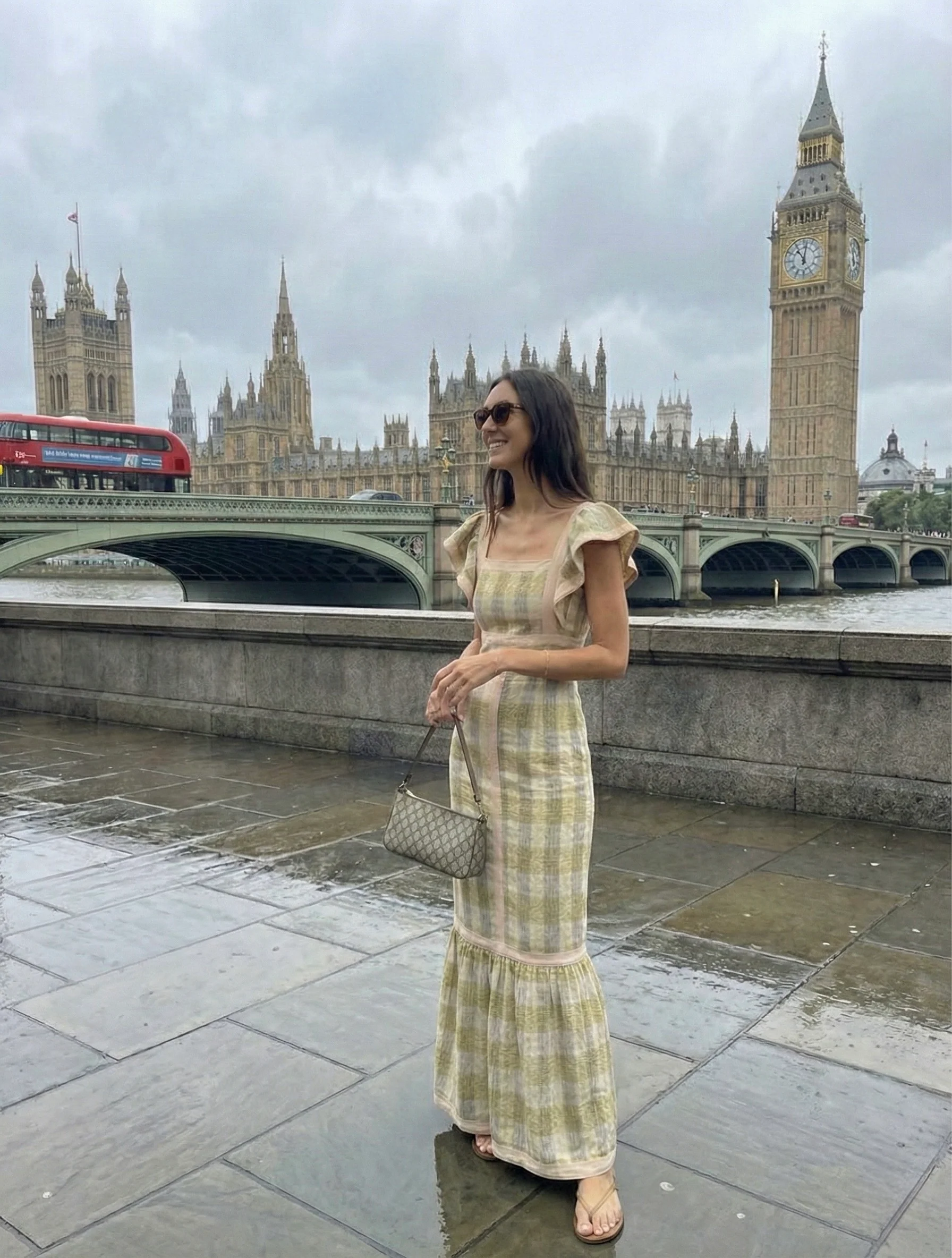 MOCHA CHECKS DRESS - Image 2