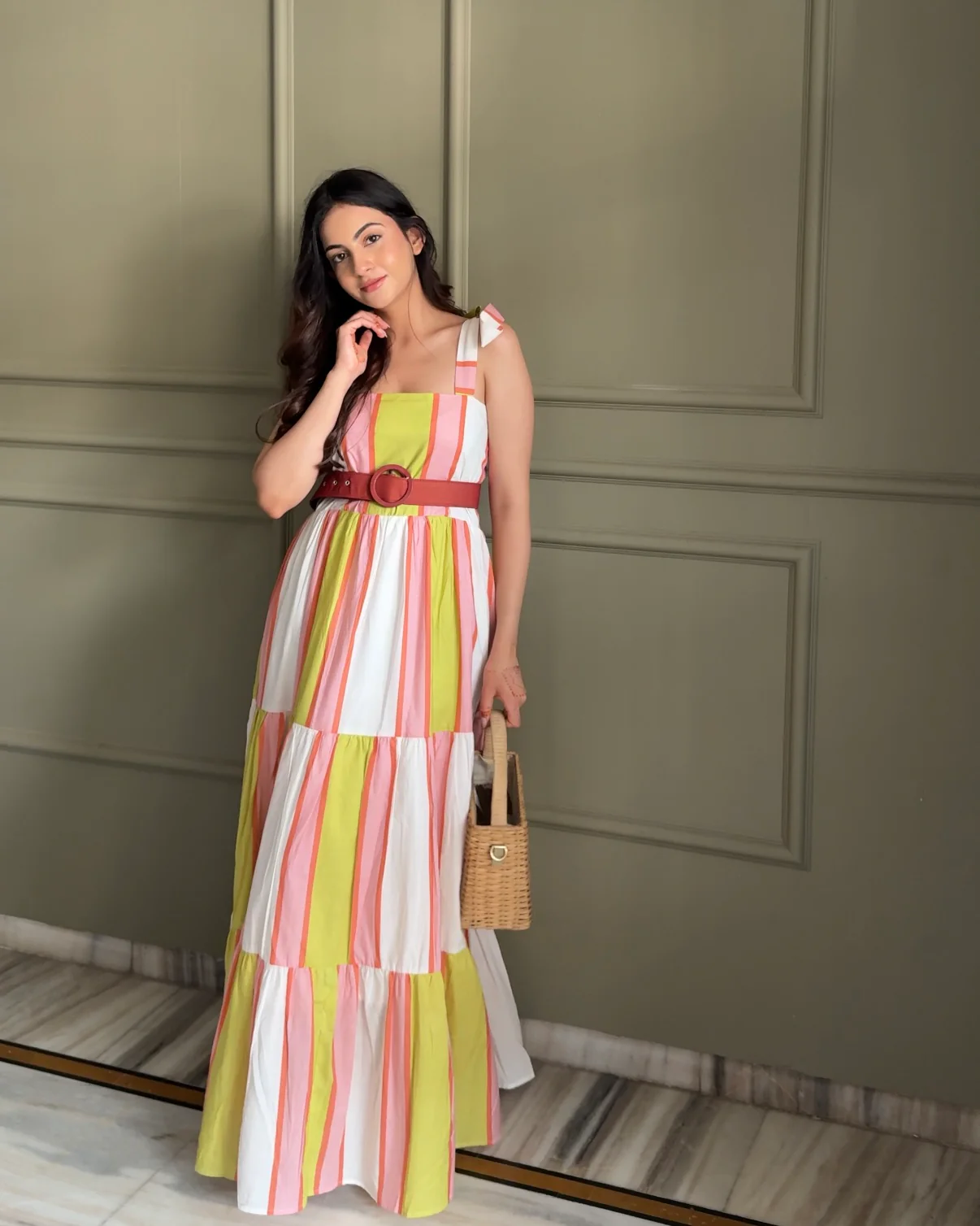 MULTI STRIPE MAXI DRESS - Image 4