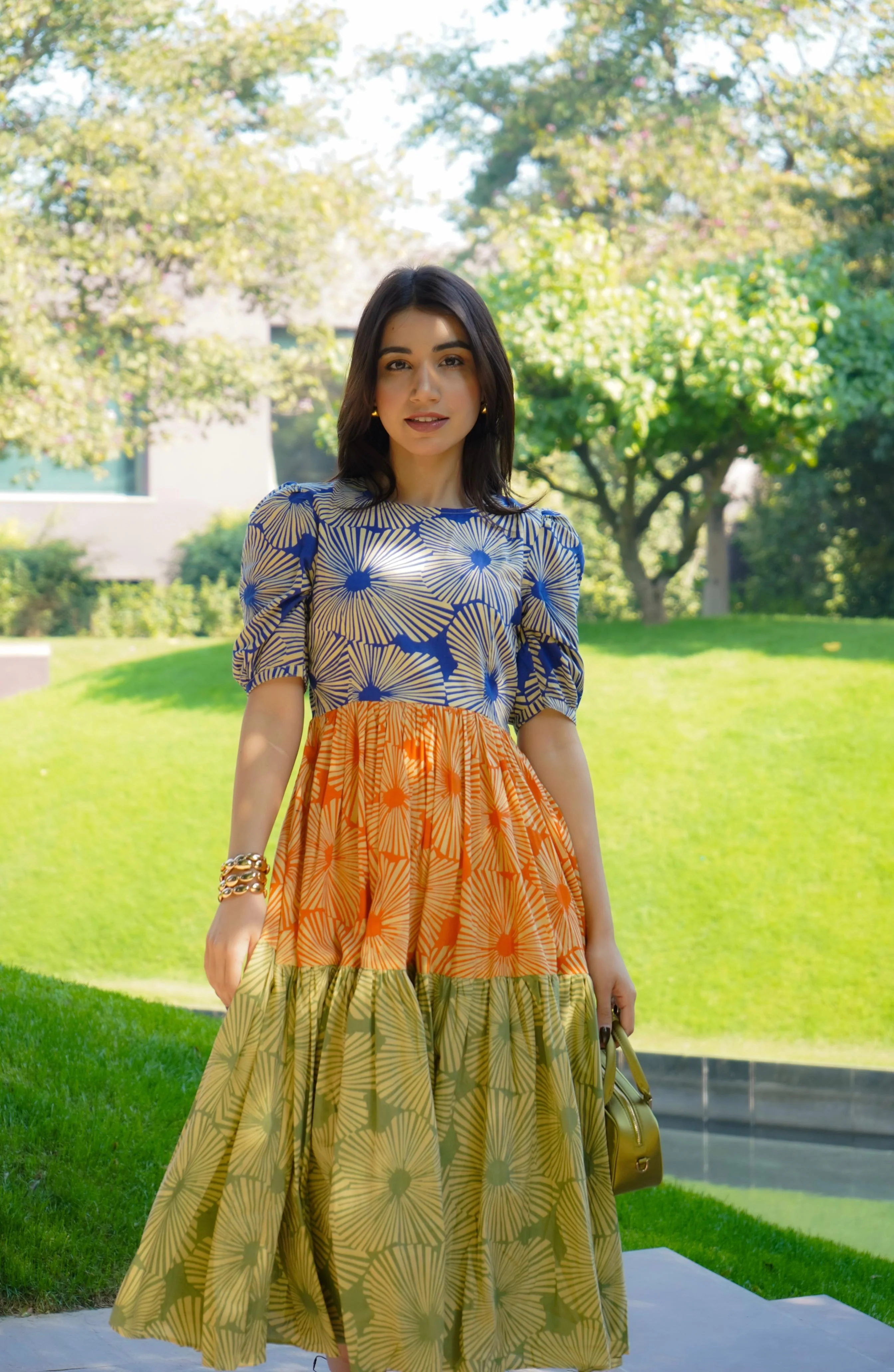 MULTICOLOUR MIDDI DRESS - Image 2