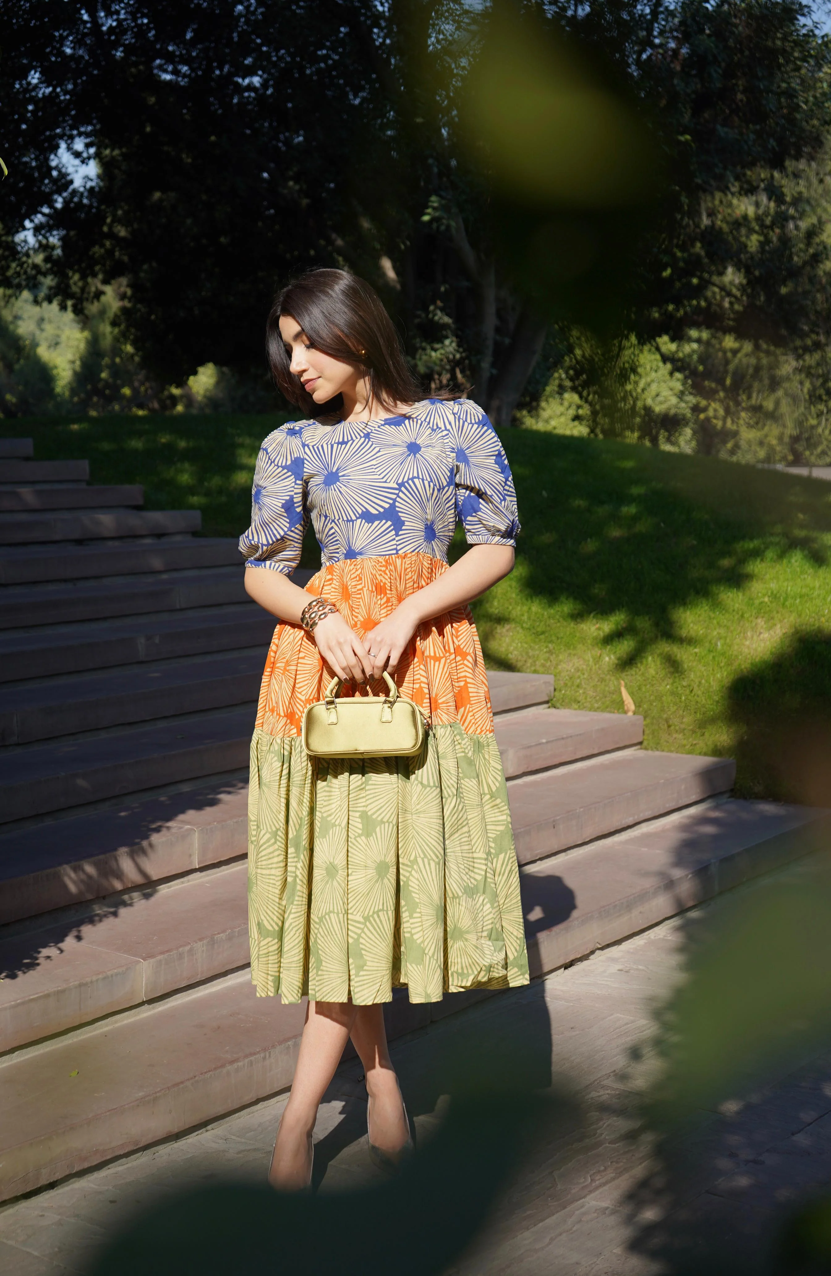 MULTICOLOUR MIDDI DRESS - Image 3