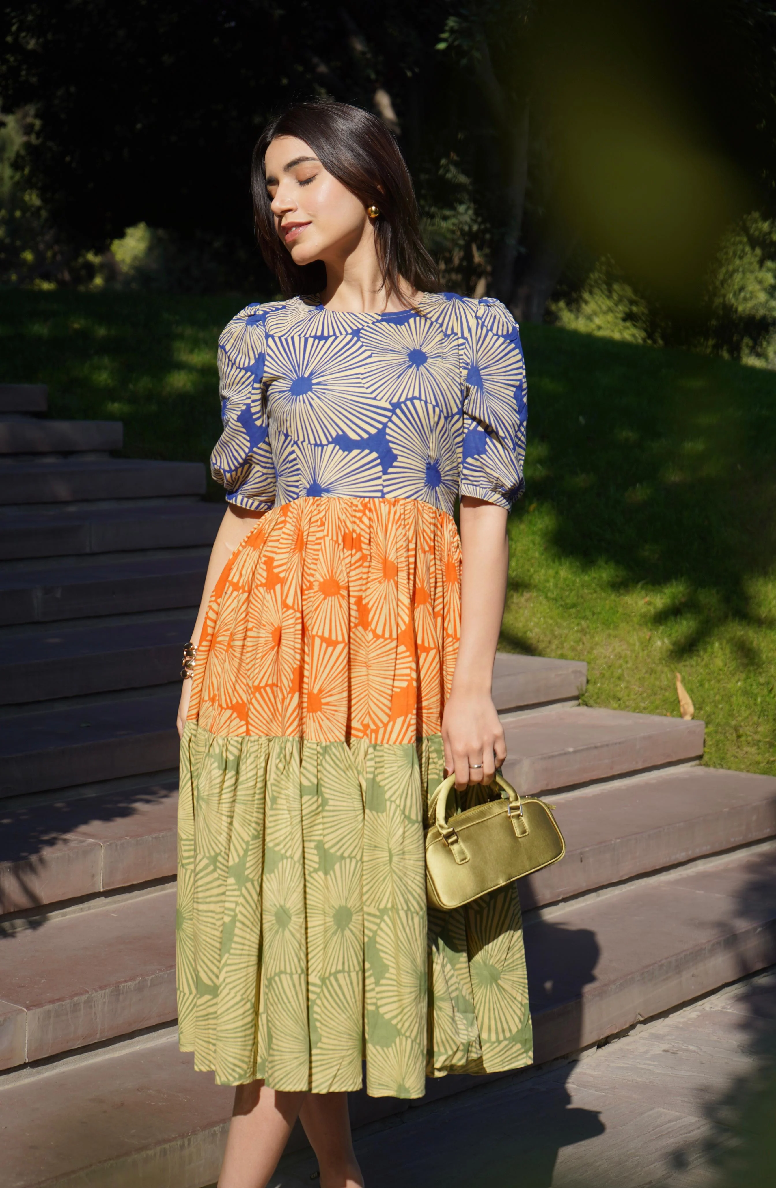MULTICOLOUR MIDDI DRESS - Image 4