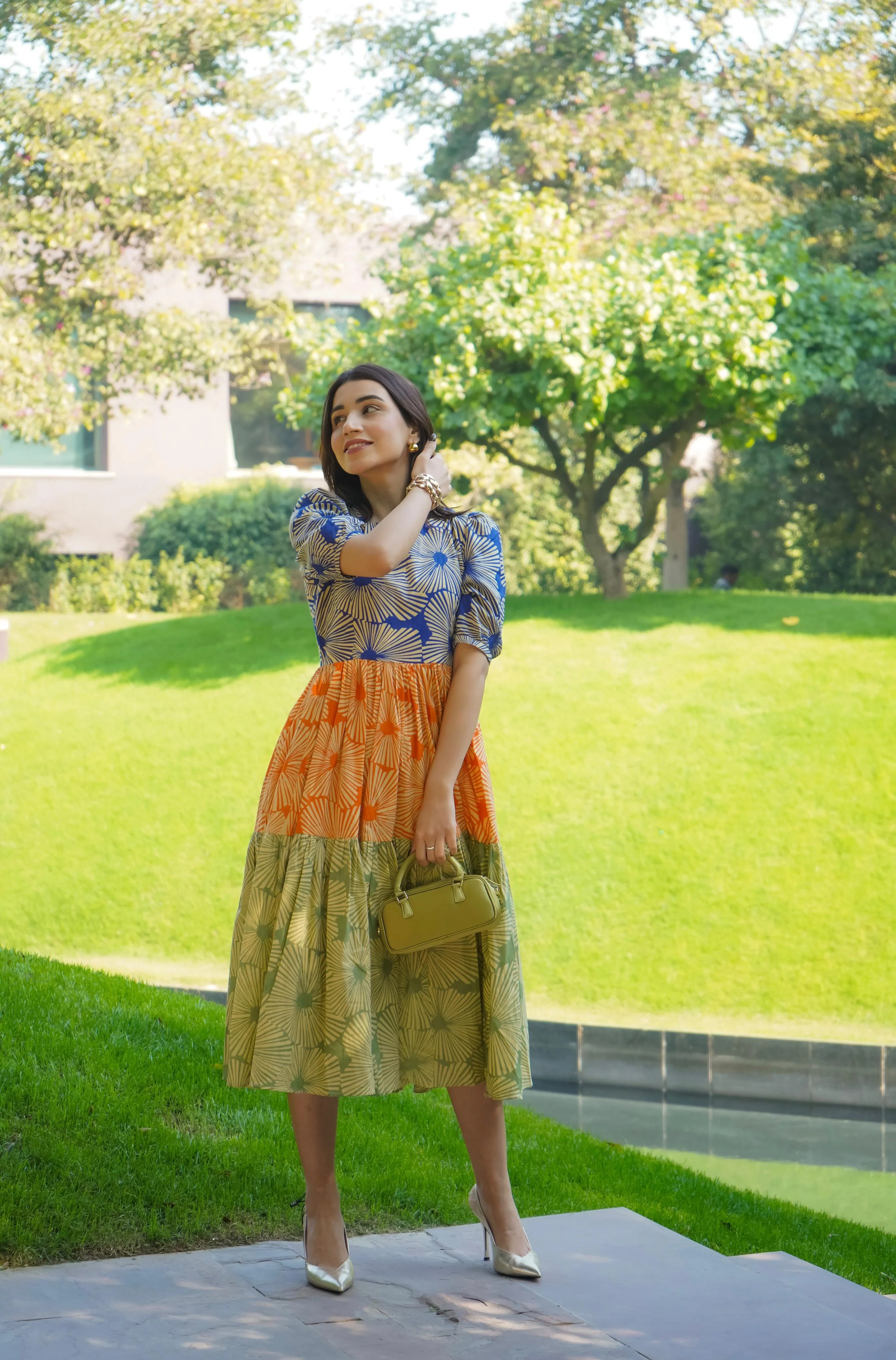 MULTICOLOUR MIDDI DRESS - Image 6
