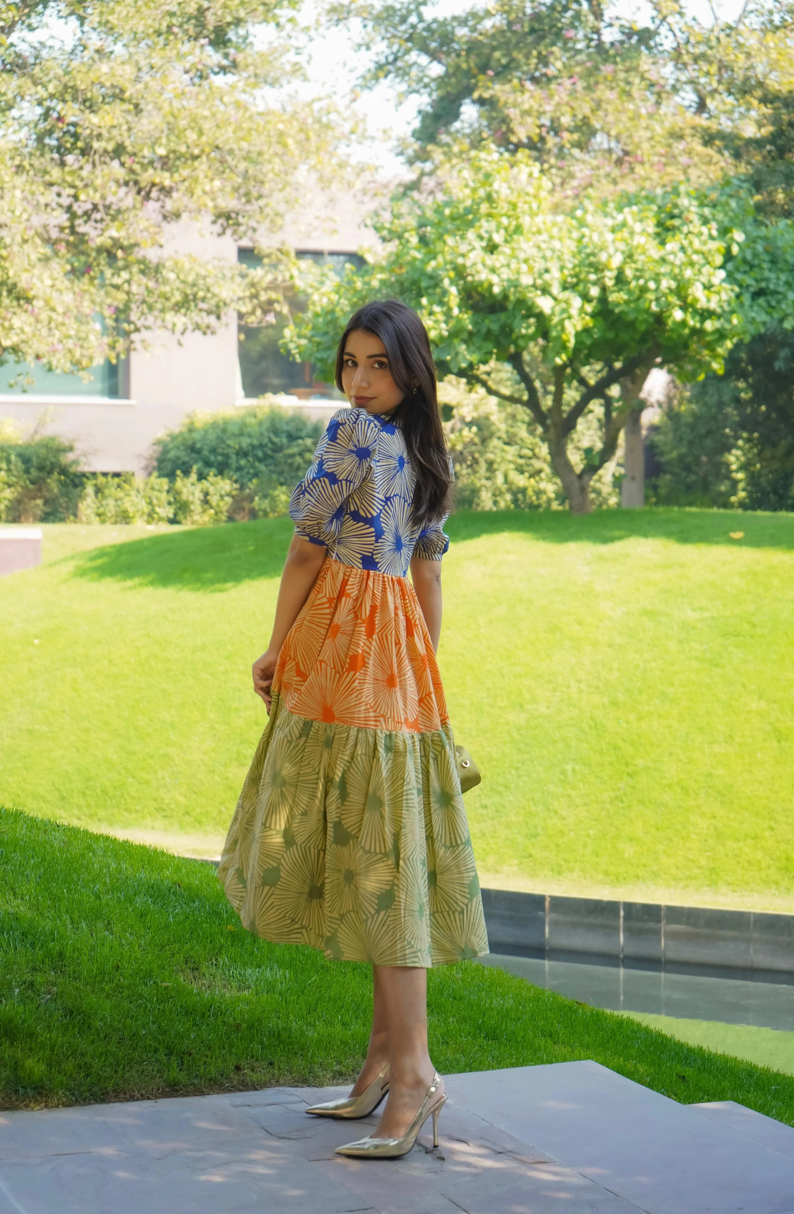MULTICOLOUR MIDDI DRESS - Image 7