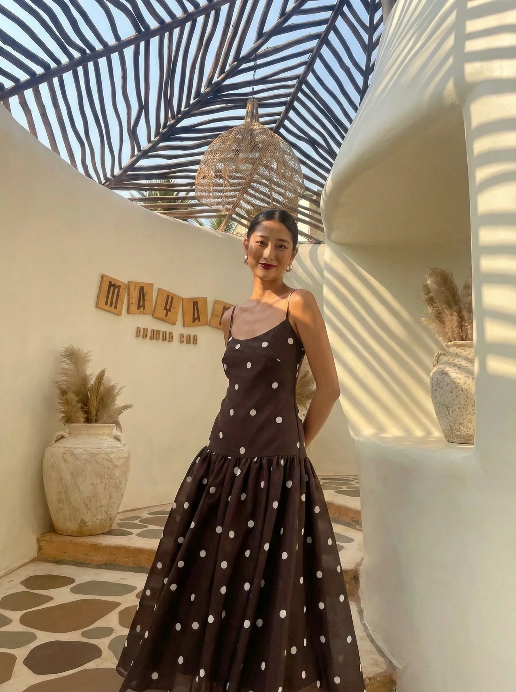 NOIR POLKA DRESS