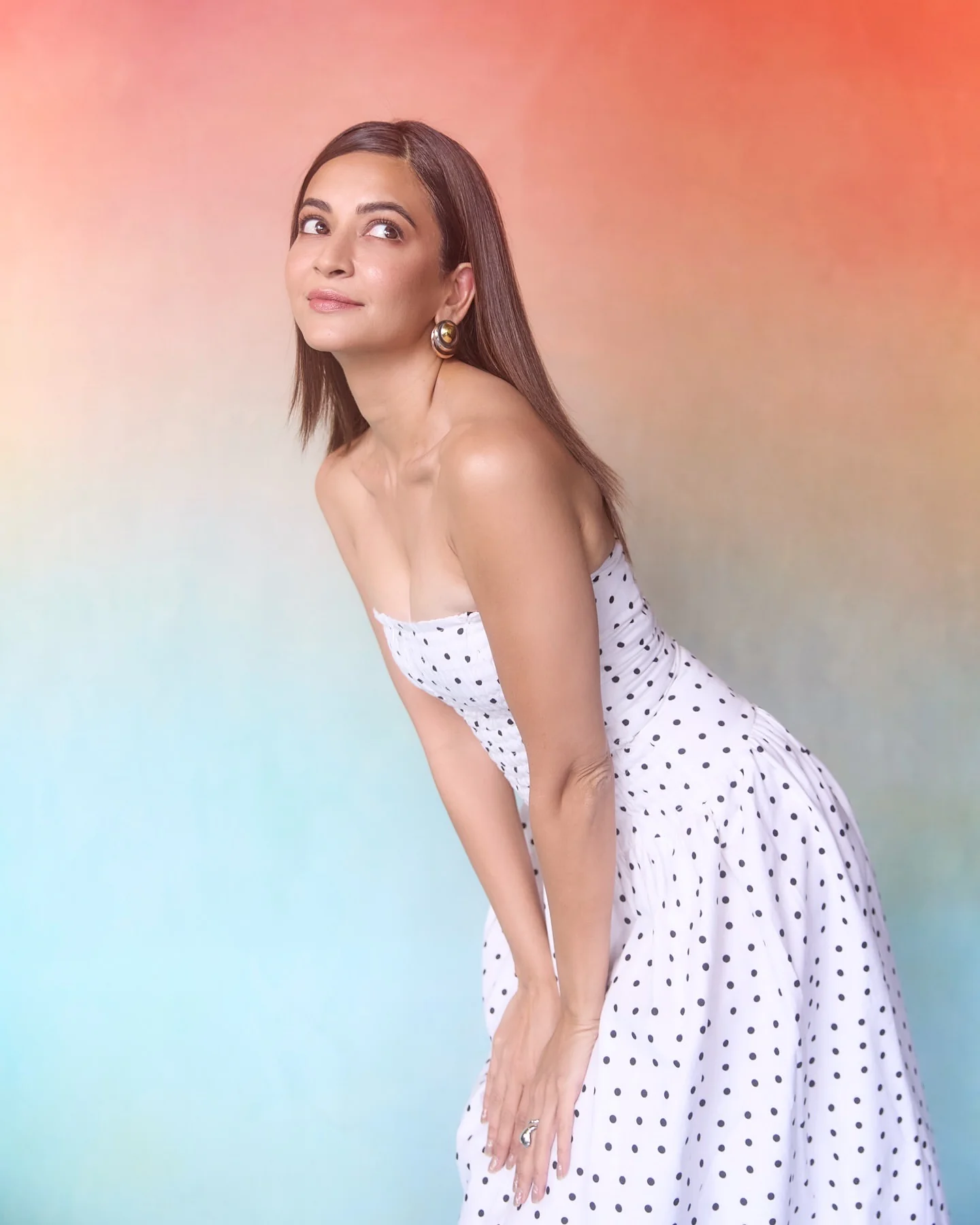 DOT POLKA MIDI DRESS - Image 2