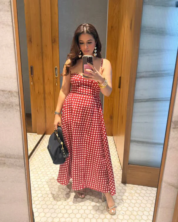 RED CHECKERED DRESS - Image 2