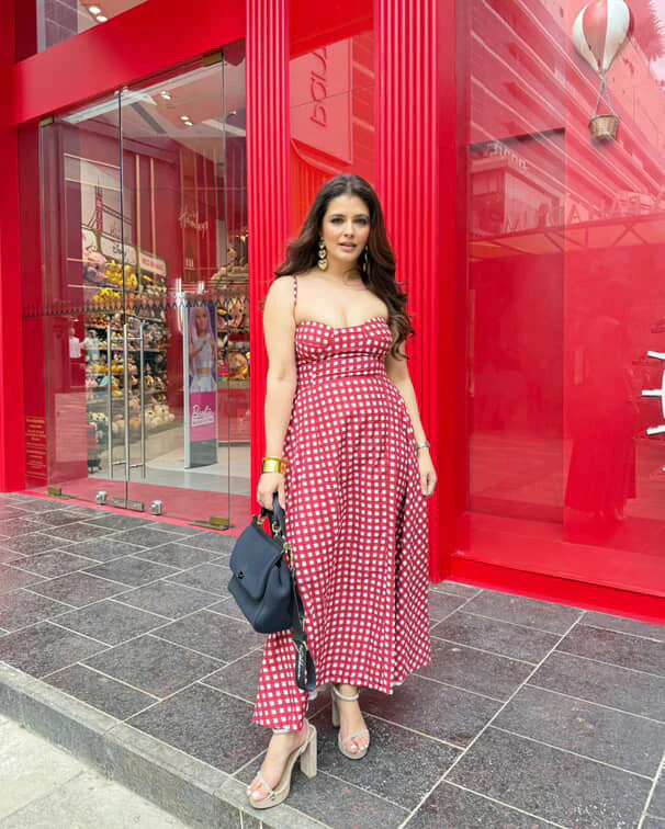 RED CHECKERED DRESS - Image 3
